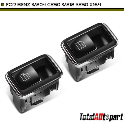 2x Interruptor de janela traseiro para Mercedes-Benz W212 E400 E350 W204 C350 C250 R231 SL550 - Imagem 1 de 4