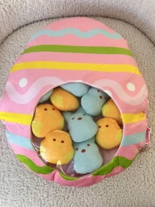 Bolsa de peluche TicTacToe juguete de peluche de huevo rosa con mini peluches. - Imagen 1 de 6