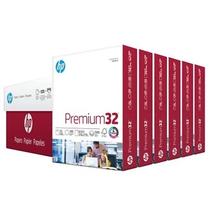 HP Premium32 Heavyweight Print Copy Paper 6 Reams 3000 Sheets 32lb White - Picture 1 of 7