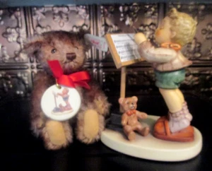 Hummel 826/I Little Maestro With 5.5 Inch Steiff Bear Millennium 2000 NO Box - Picture 1 of 11