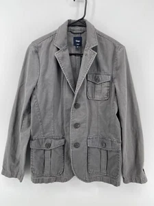 Gap Button Jacket Mens Size XS Extra Small Gray Canvas Fast Free Shipping - Picture 1 of 7
