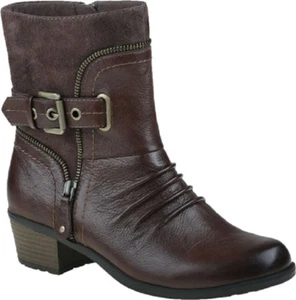 NEW EARTH BROWN LEATHER BOOTS SIZE 8 M $149 - Picture 1 of 2