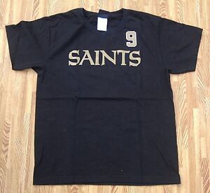 New Orleans Saints #9 Drew Brees NFL Football Shirt ~ Youth Large L ~ Black