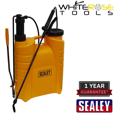 Sealey Backpack Sprayer 16L Gardening Watering Lockable Trigger Pesticides - Image 1 of 3