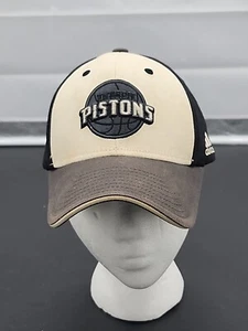 Adidas Deroit Pistons Fitted Black Gray Hat - Picture 1 of 10
