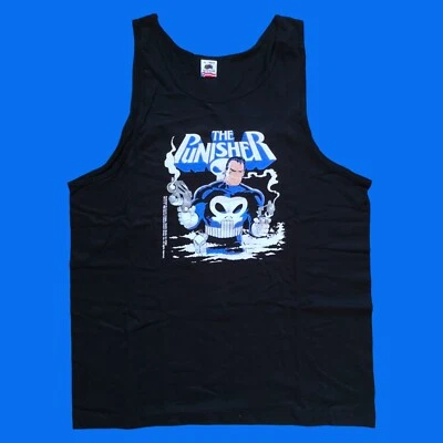 The Punisher Marvel 1990 vintage single stitch Tank Size XL NOS Made USA shirt - Imagen 1 de 4