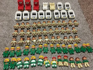 1 lego duplo zoo keeper male female man woman truck car animal zebra figure - Picture 1 of 21