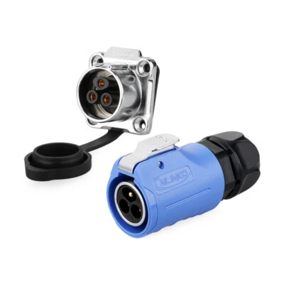 Circular M20 3 Pin Automotive Electronic Power Weatherproof Industrial Connector - Image 1 of 4