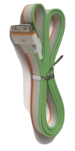 iPhone 3 3GS 4 4S iPAD 2 3 iPOD TOUCH 2 3 4 1m Flat Noodle Cables 3 colors - Picture 1 of 5