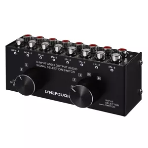 6 Way Composite L/R RCA Audio Switcher Box Selector Splitter Hub Distribution - Imagen 1 de 10