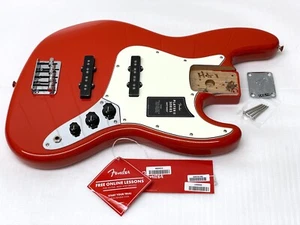 Guitarra Roja ALNICO V Genuina MIM Fender PLAYER II Jazz J Bajo CUERPO DE ALISO CARGADO - Imagen 1 de 24