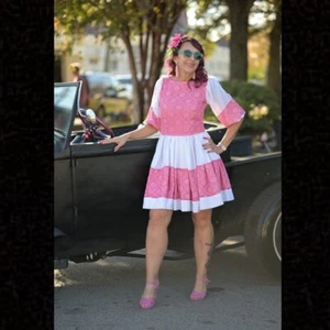 Small pink Square Dance Dress - Picture 1 of 8