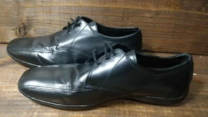 Prada Men's Derby Style Plain Toe Sneaker shoe black Size 10 EU 44 Authentic - Picture 1 of 8