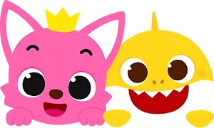PinkFong BabyShark Peaking Sticker Decal Car Window Wall Laptop Phone Book Cup - Bild 1 von 3