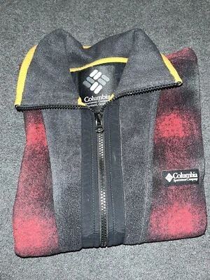 Columbia  Quarter Zip Fleece Pullover women's Small Plaid Red Black  Long Sleeve - Image 1 of 4