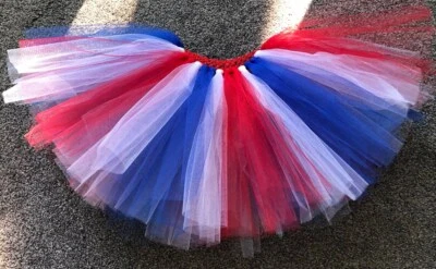 Olympics skirt, Union Jack skirt, Eurovision, 4th July Tutu, Red white blue - Image 1 of 2
