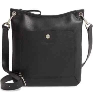 NWT Longchamp Le Foulonne Leather Swingpack Crossbody Bag BLACK AUTHENTIC - Image 1 of 4