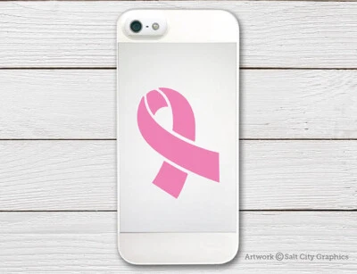 Awareness Ribbon Phone Decal - Cancer Support Vinyl Laptop Sticker - 2" to 5" - Image 1 of 4