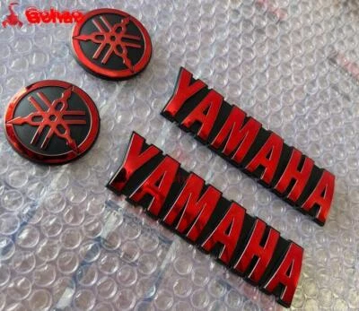 4x Insignias de carenado emblema tanque de combustible rojo + letra para motor YZF R1 R3 R6 R7 Foto 1 de 4