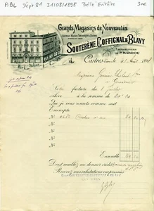 Dépt 81- Castres - Très Belle Entête d'un Grand Magasin du 31/08/1898 A Voir !!! - Imagen 1 de 1