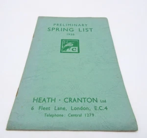Heath Cranton Preliminary Spring List 1938 Vintage Publishers Catalogue Booklet - Picture 1 of 10