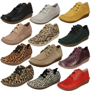 Scarpe Da Donna Clarks Confortevoli Allacciate Funny Dream - Picture 1 of 118
