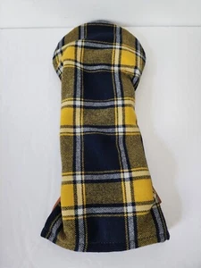 New Golden Soul Golf Driver Headcover Ness Driver Plaid Gold - Picture 1 of 9