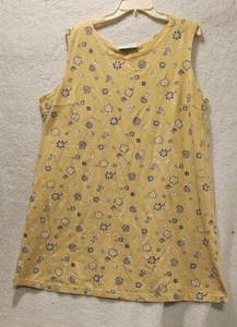 YOUNIQUE Summer Yellow  Blue White Floral Sleeveless Size 22 Mid Knee Summer - Picture 1 of 6