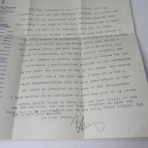 1936 COMPOSER HENRY COWELL LETTER TO RAY GREEN - SIGNED - RARE EXCELLENT - Picture 1 of 7
