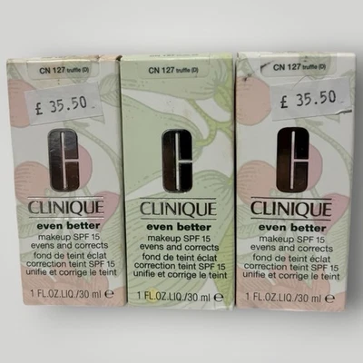 Clinique Foundation Clinique Even Better CN 127 Truffle 30ml SPF15 Dark Sheer X3 - Image 1 of 4