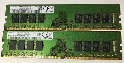 批量 2 件 SamSung 16GB 2Rx8 PC4-2666V-UB1-11 DDR4 DIMM 台式机内存 1849 — 第 1/4 张图片
