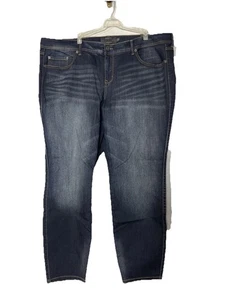 Vaqueros ajustados de pierna ajustados de lujo elásticos de mezclilla azul tórrido 24R usados en excelente estado - Imagen 1 de 10