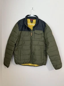 Gerry Bearwood Workwear Puffer Jacket Men M Olive Black Cozy Quilted Comfy - Picture 1 of 10