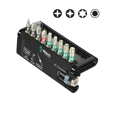 WERA 05071110001 Bit-Check 10 Stainless 1, 10 pieces - Image 1 of 4