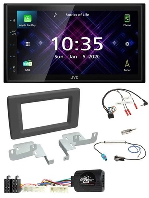 JVC DAB 2DIN Lenkrad Bluetooth USB Autoradio für Renault Master ab 2019 - Bild 1 von 4