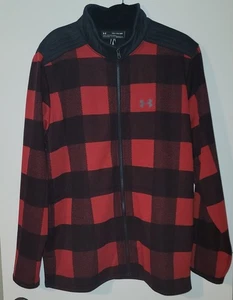 Under Armour Field Fleece Plaid Full-Zip Jacket xxl 2xl - Stadium Red NWT - Picture 1 of 4