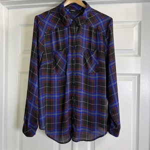 Torrid Top 2x kariert bunt langarm Knopfleiste kariert Herbst Freizeit - Bild 1 von 13