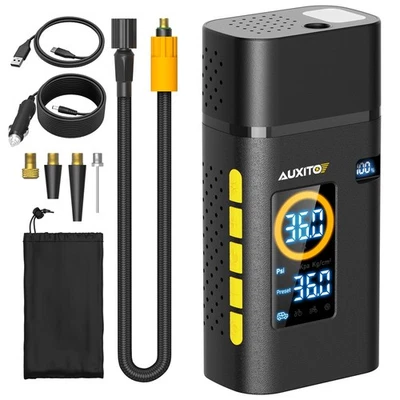 AUXITO Inflador A501 Portátil Neumático Compresor de Aire Aire Aire para Coches, Bomba Bicicleta Pelota Foto 1 de 4