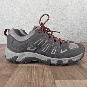 Keen Men's 8.5 Waterproof Hiking Trail Shoes Lightweight Breathable Gray Orange - Picture 1 of 9