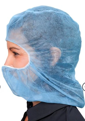 NEW Vanguard B19N23 Blue Polypropylene Hoods Size LARGE Box of 1000 - Image 1 of 4