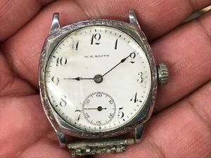 vintage mens w.h.booth wristwatch for parts or repair - Picture 1 of 5