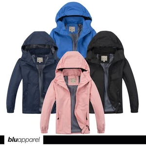 Kids Waterproof Rain Jacket Walking School Nursery Windproof Coat Age 3 - 13 - Picture 1 of 30