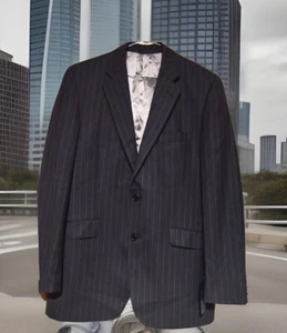 AQUASCUTUM SMART ELEGANT GREY PINSTRIPE SUIT JACKET UK 42L EU 52L - Picture 1 of 12
