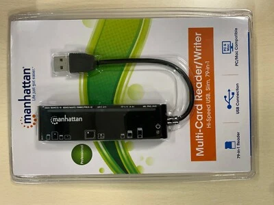 MULTICARD READER 79 IN 1 MANHATTAN SD CF  MS SM/xD INTERFACCIA USB 2.0 480 MBPS - Immagine 1 di 2