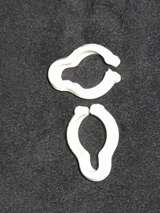 2 NOS white Shimano japan bicycle bike plastic frame clips / clamps bmx mtb  - Picture 1 of 3