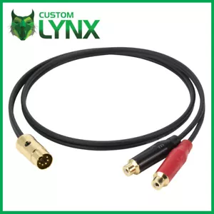 B&O Kabel. 5 Pin DIN auf 2 RCA Phono Buchse Blei. SCHALLPLATTE. AUX, NAIM, QUAD - Bild 1 von 4