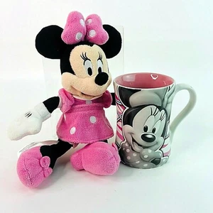 Disney Store Minnie Mouse Volle Größe Tasse und 9 Zoll Plüsch Rosa Set - Bild 1 von 8