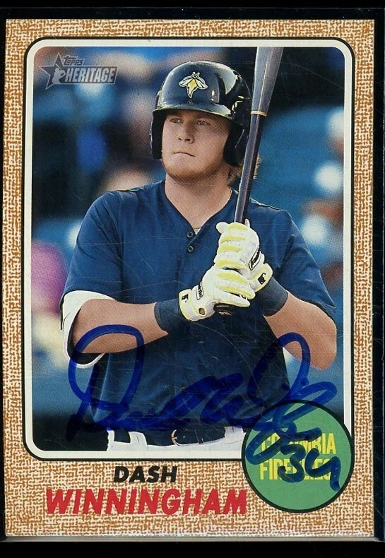 2017 Topps Heritage Minors Columbia Fireflies Dane Winningham Auto - Image 1 of 2