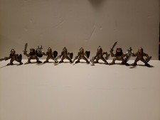 Lot of 8 Fisher Price 1994 Great Adventures Imaginext Gold Knights Figures