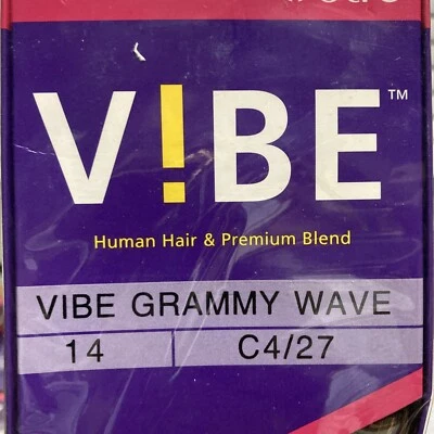 OUTRE VIBE GRAMMY WAVE CABELLO HUMANO Y MEZCLA PREMIUM Para Tejer 14" Color: C4/27 Foto 1 de 4